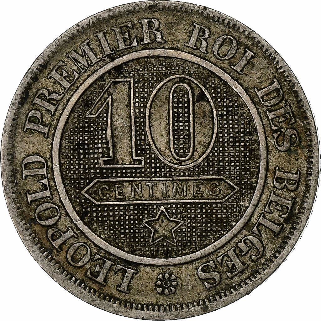 Belgien | 10 centimes-mønt | Léopold I | Kobbernikkel | KM:22 | 1861-1864