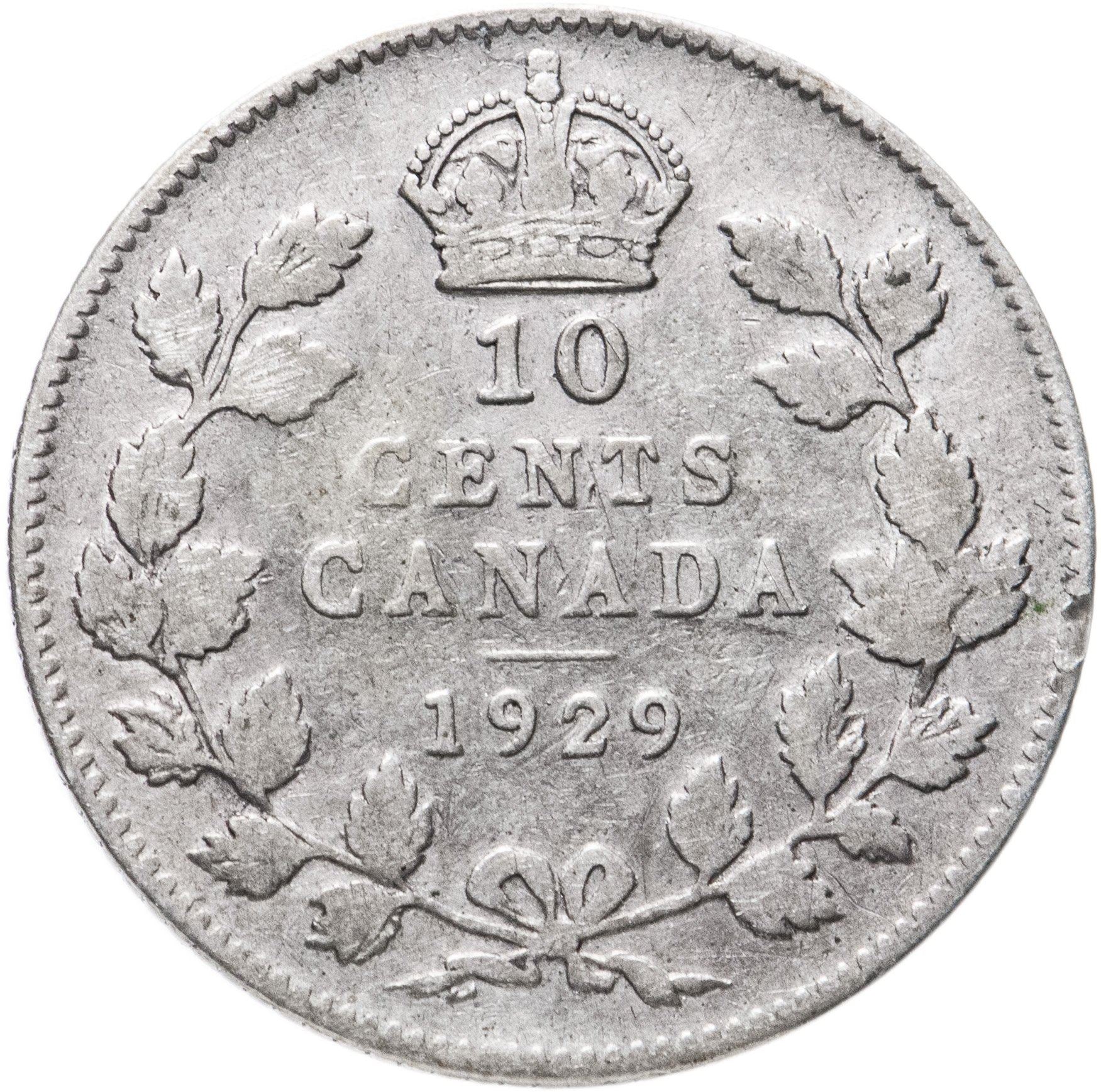 Canada 10 Cents Coin | King George V | KM23a | 1920 - 1936