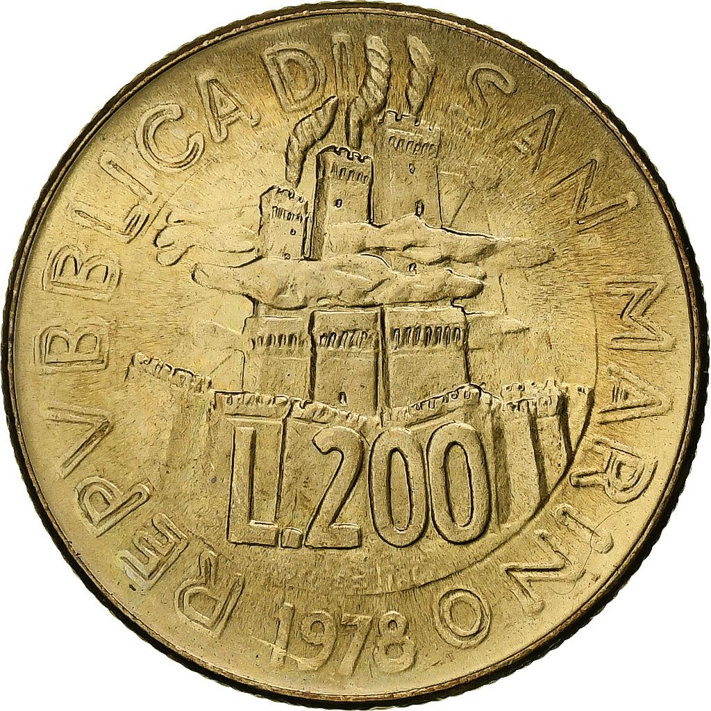 San Marino | 200 Lire Coin | Weaver | Km:83 | 1978