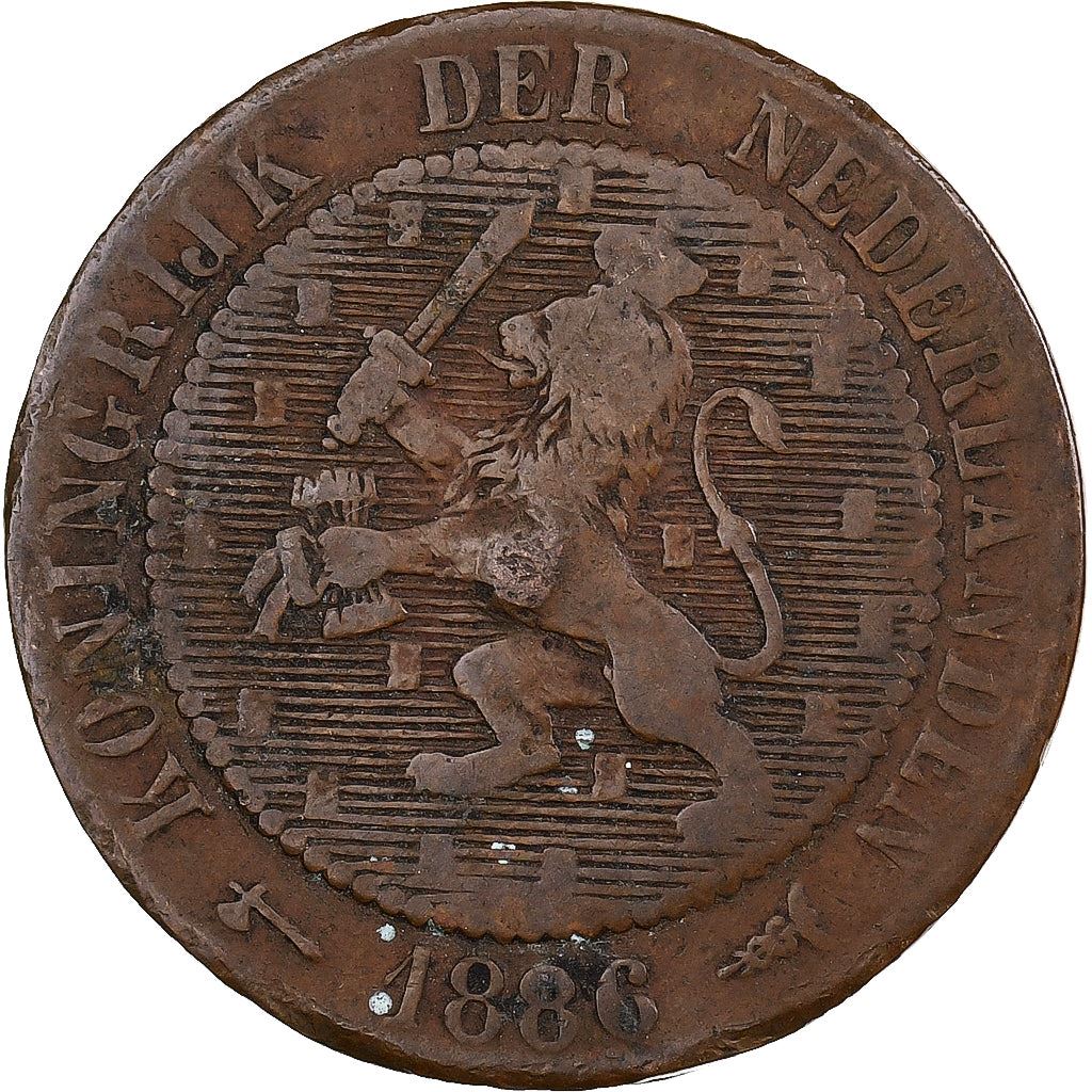 Nederlandene | 2,5 Cents Mønt | Løve | Km:108 | 1877 - 1898