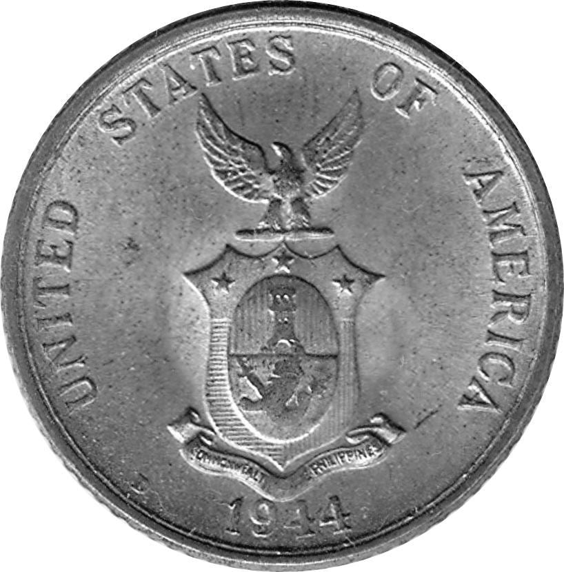 Philippines | 20 Centavos Coin | U.S. Administration | KM182 | 1937 - 1945