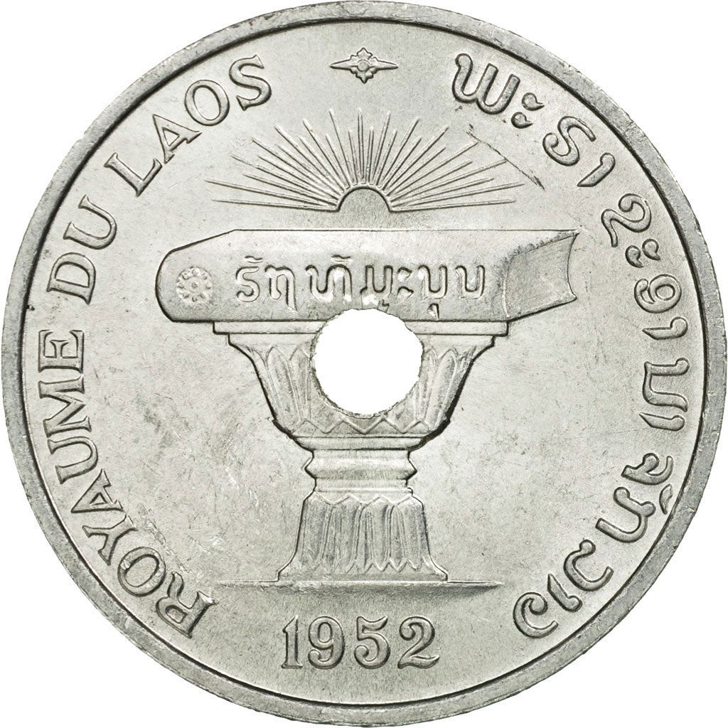 Laos | 50 Cents Coin | Constitution Book | Km:6 | 1952
