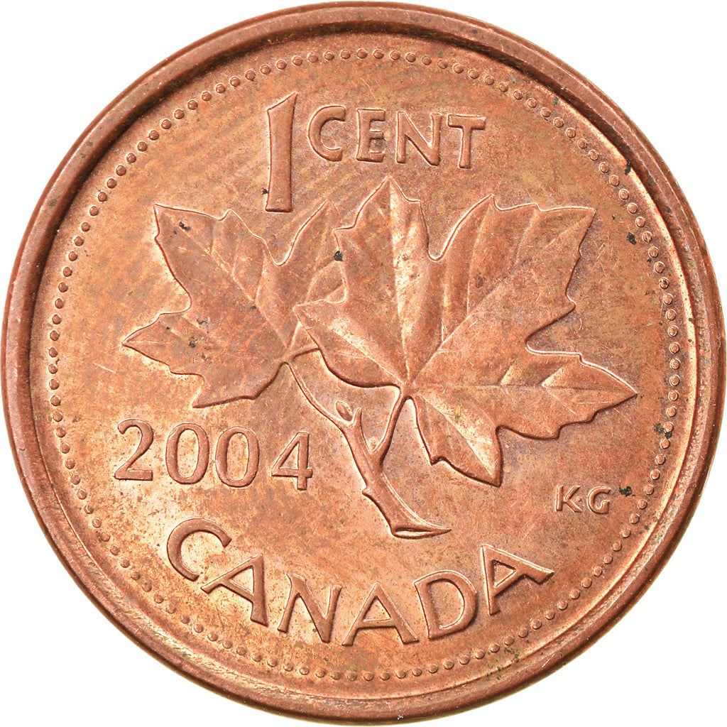 Canada | 1 Cent Coin | Copper plated zinc | 4th portrait; non-magnetic | KM:490 | 2003-2012