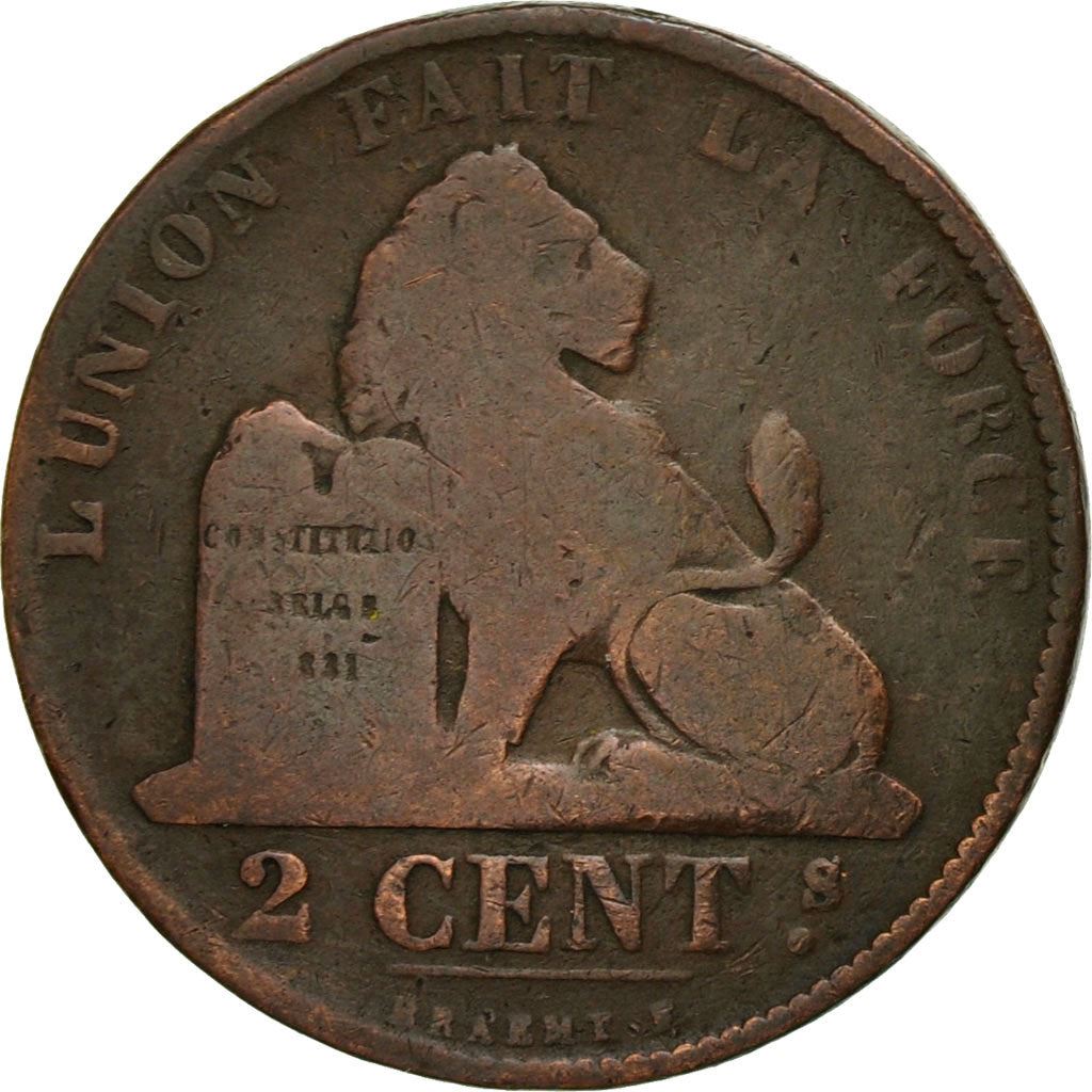 Belgien | 2-Centimes-Münze | Leopold I. | Kupfer | KM: 4.1–4.4 | 1833–1865