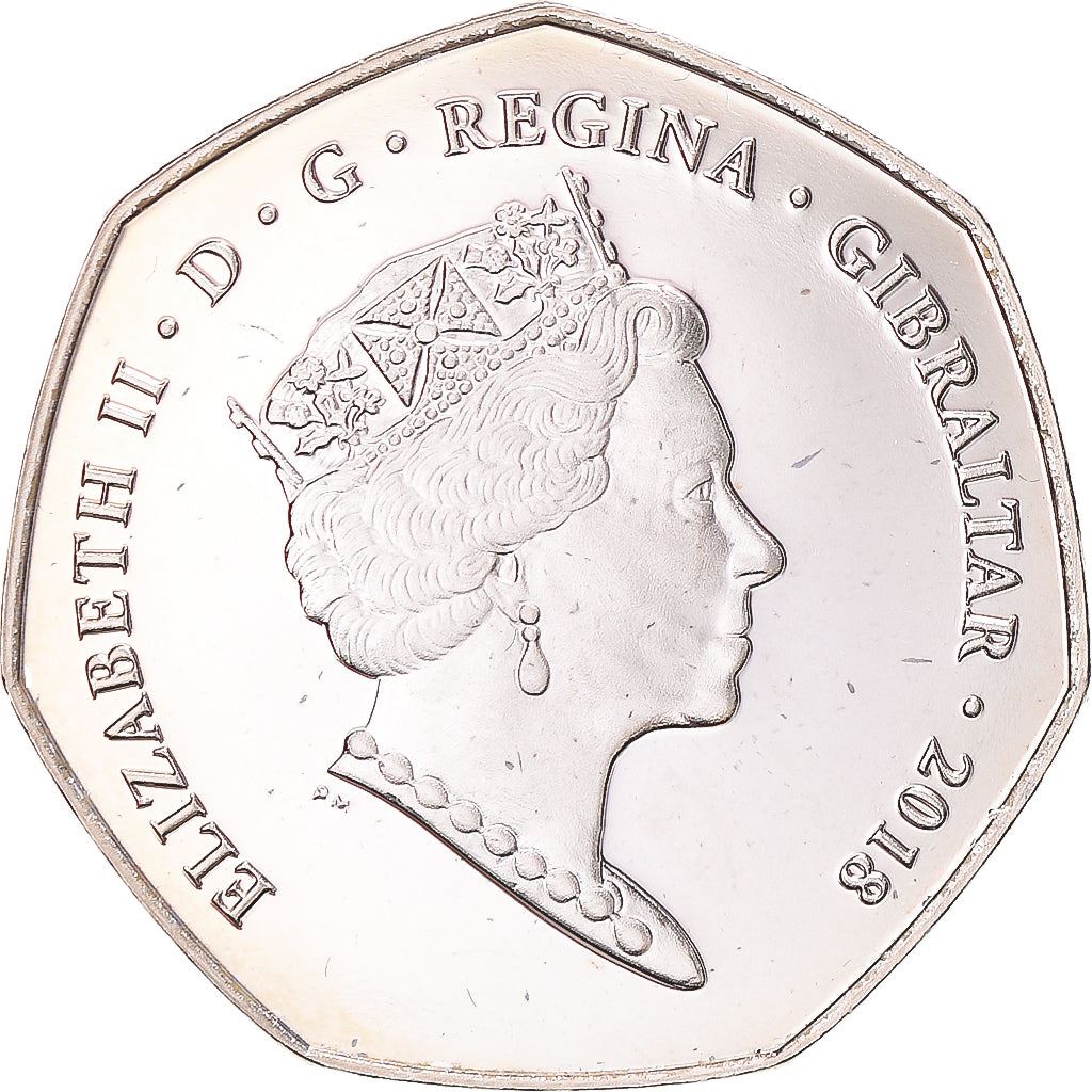 Gibraltar | 50 Pence Coin | New Calpe House | Km:1623 | 2018