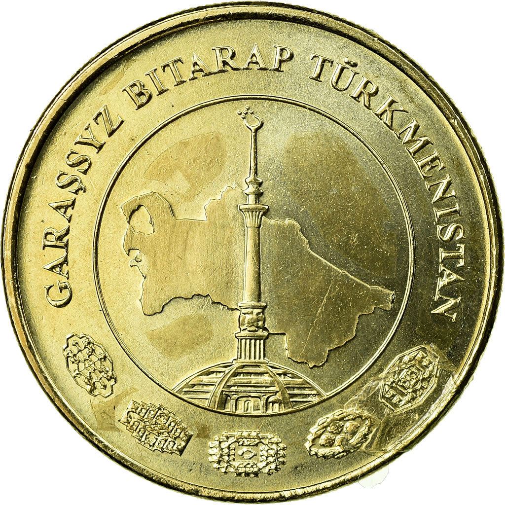 Turkmenistan 50 Tenne Coin | Independence Monument | KM100 | 2009