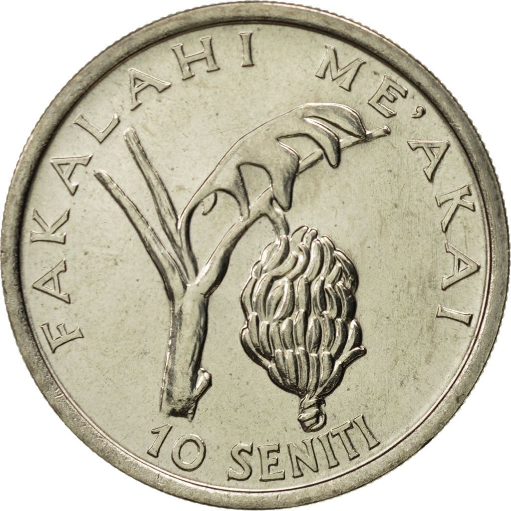 Tonga | Moneta da 10 Seniti | Re Tupou IV | Banana | FAO | Km:69 | 1981 - 1996