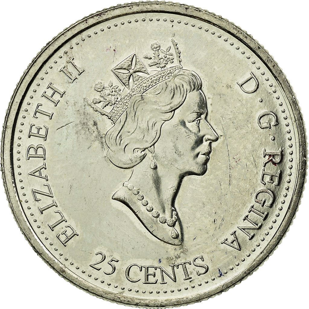Canada | 25 Cents Coin | Bush Plane | Nickel | KM:352 | 1999