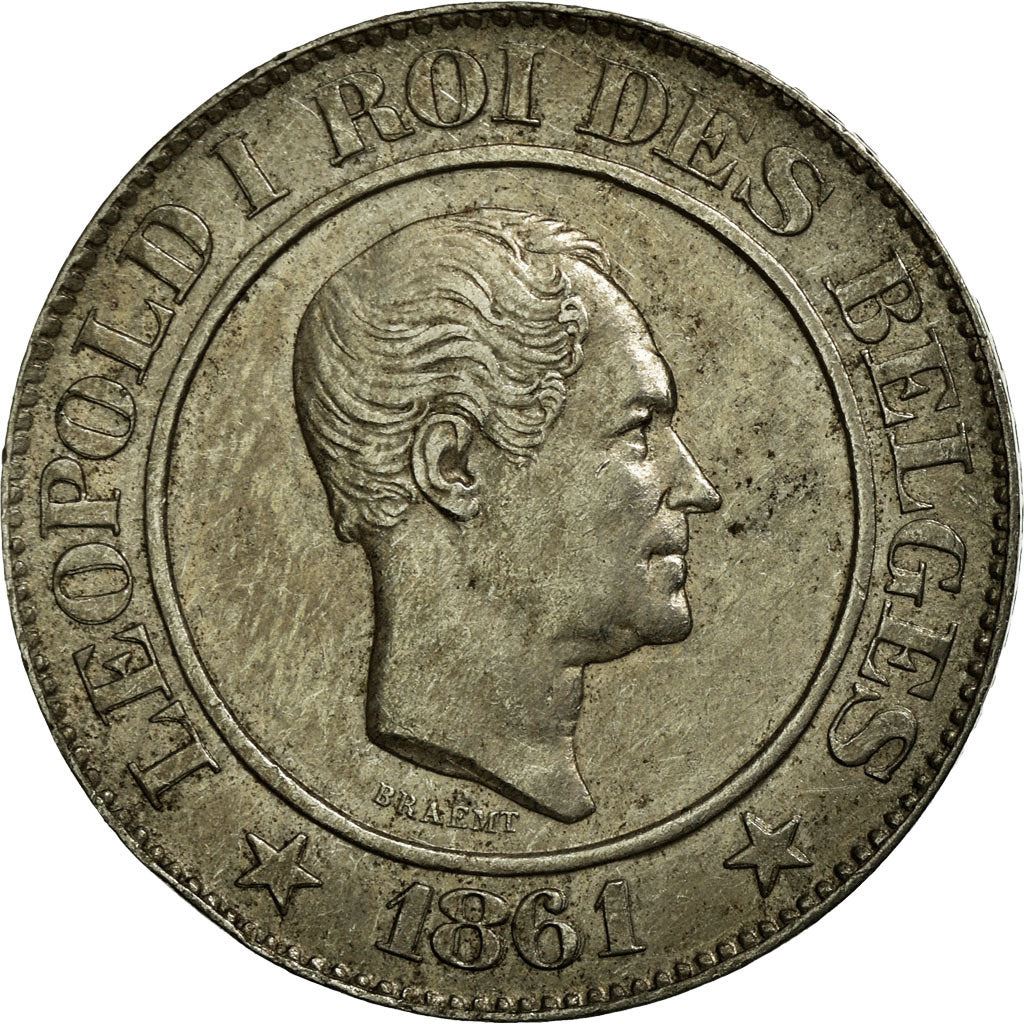 Belgian | 20 Centimes Coin | Leopold I | Lion | Star | KM20 | 1860 - 1861