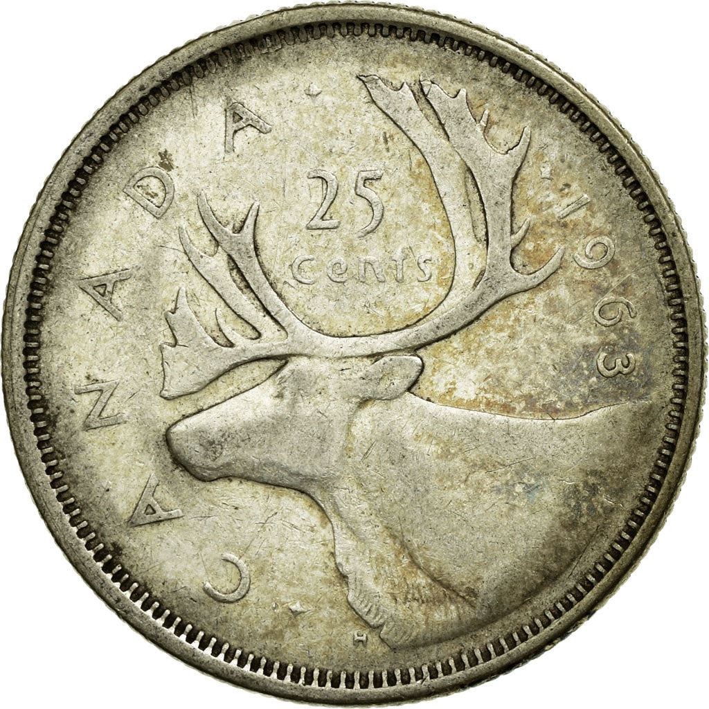 Canada | 25 Cents Coin | Silver | 1st portrait | KM:52 | 1953-1964