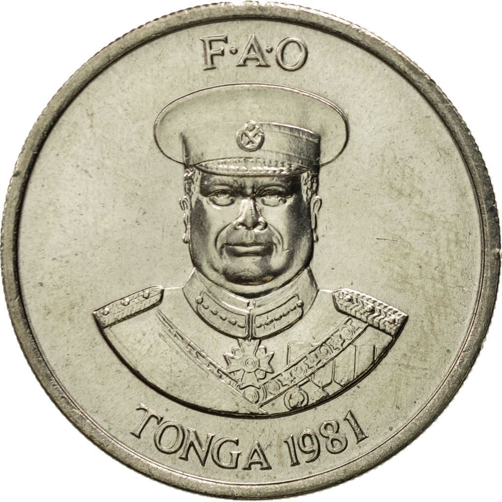 Tonga | Moneta da 10 Seniti | Re Tupou IV | Banana | FAO | Km:69 | 1981 - 1996