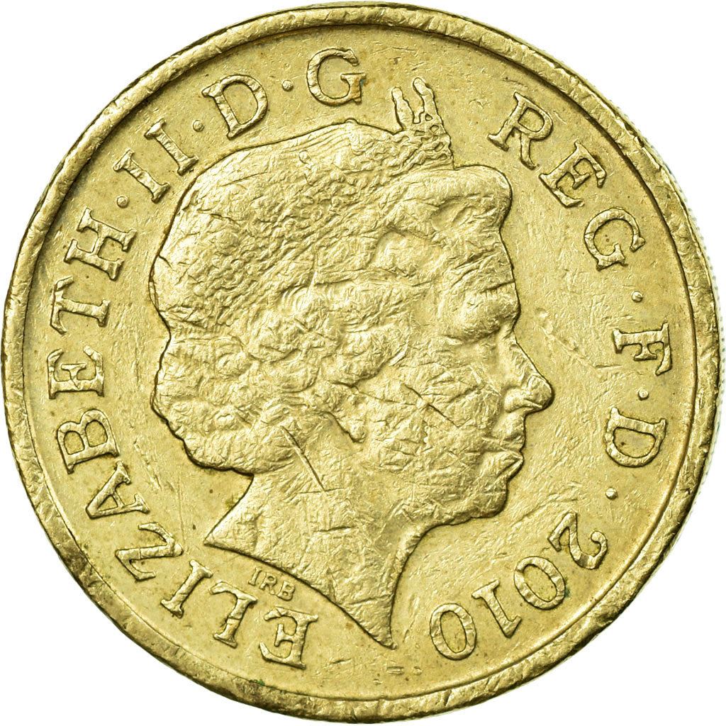 United Kingdom Coin 1 Pound | Elizabeth II 4th portrait | Royal Shield | 2008 - 2015