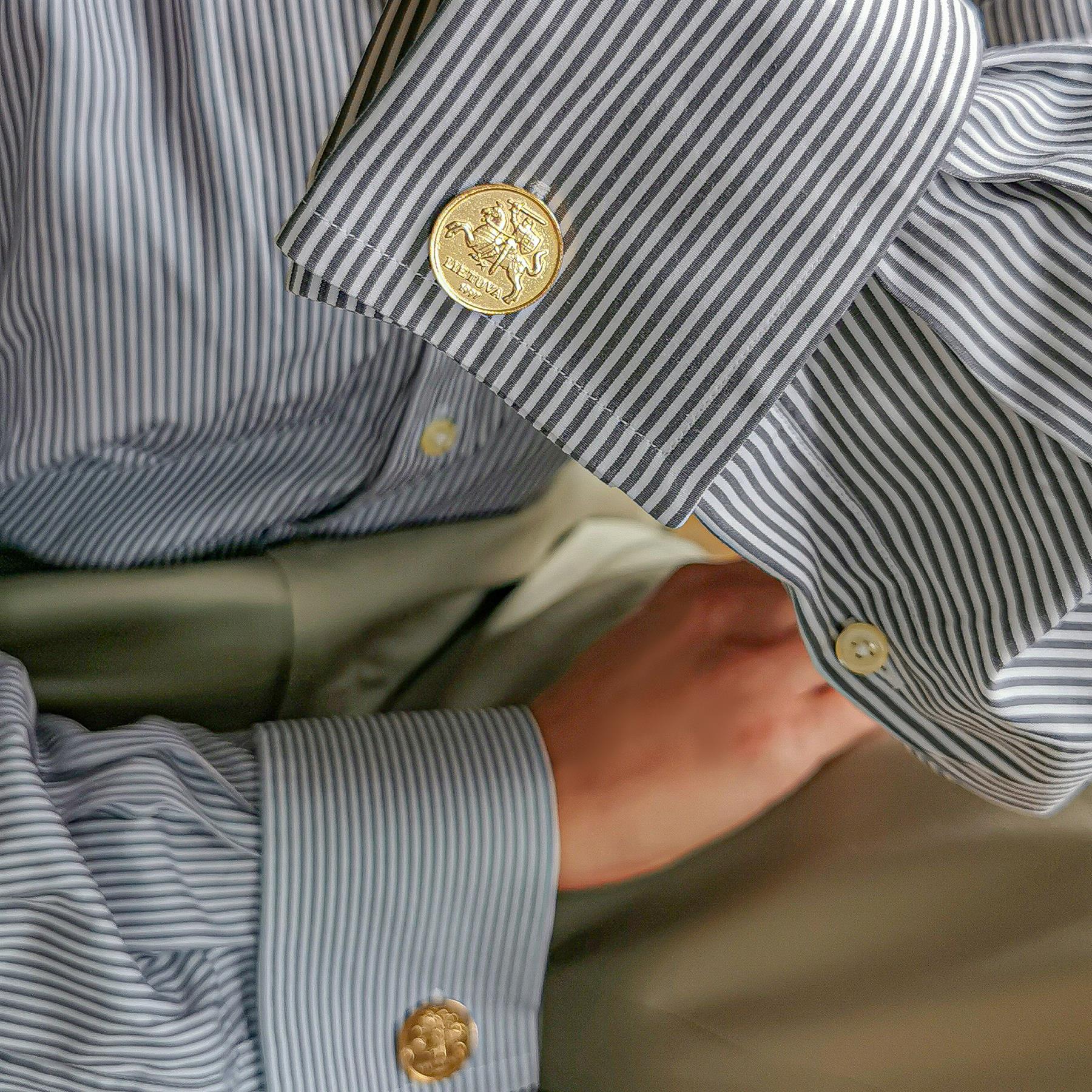 LTU107 | Coin Cufflink | Gold | 18K Gold | Lithuania | 20 Cents | 1997 - 2014