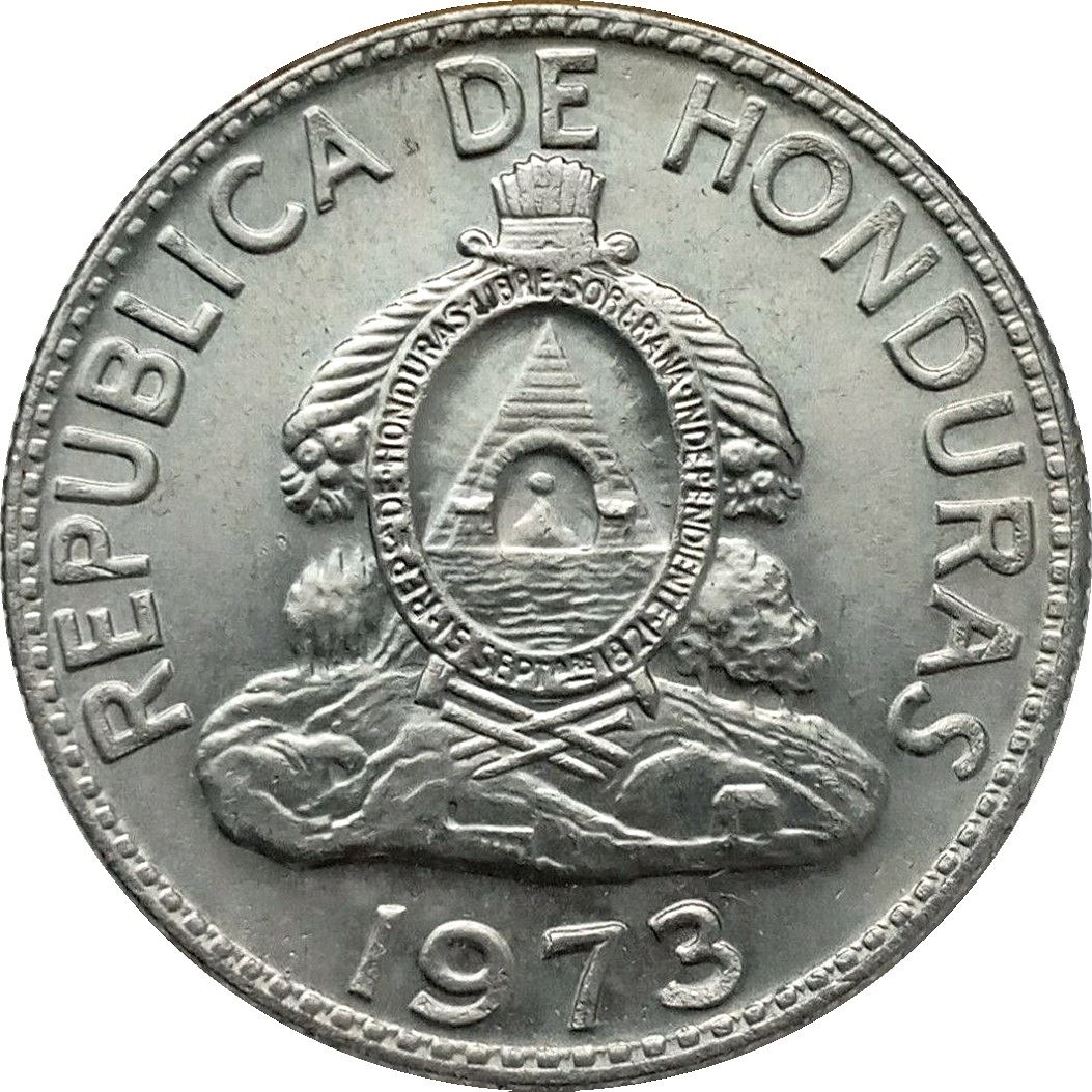 Honduras 50 Centavos Coin | Pyramid | Lempira | KM82 | 1973