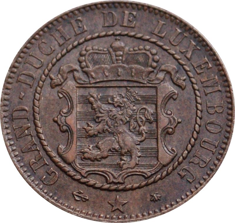 Luxembourg Coin Luxembourger 10 Centimes Coin | Willem III | KM23 | 1854 - 1870