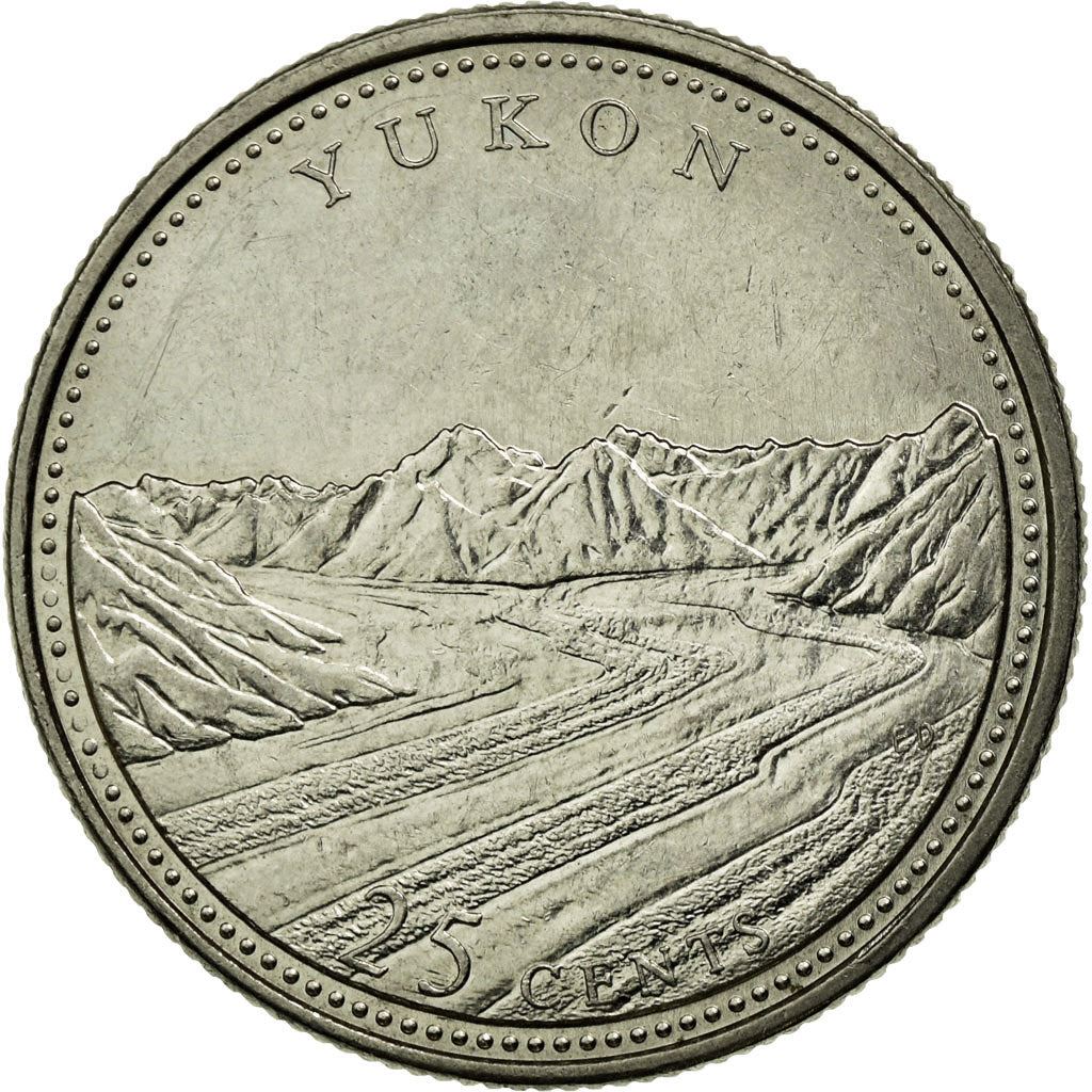 Canada | 25 Cents Coin | Yukon | Nickel | KM:220 | 1992