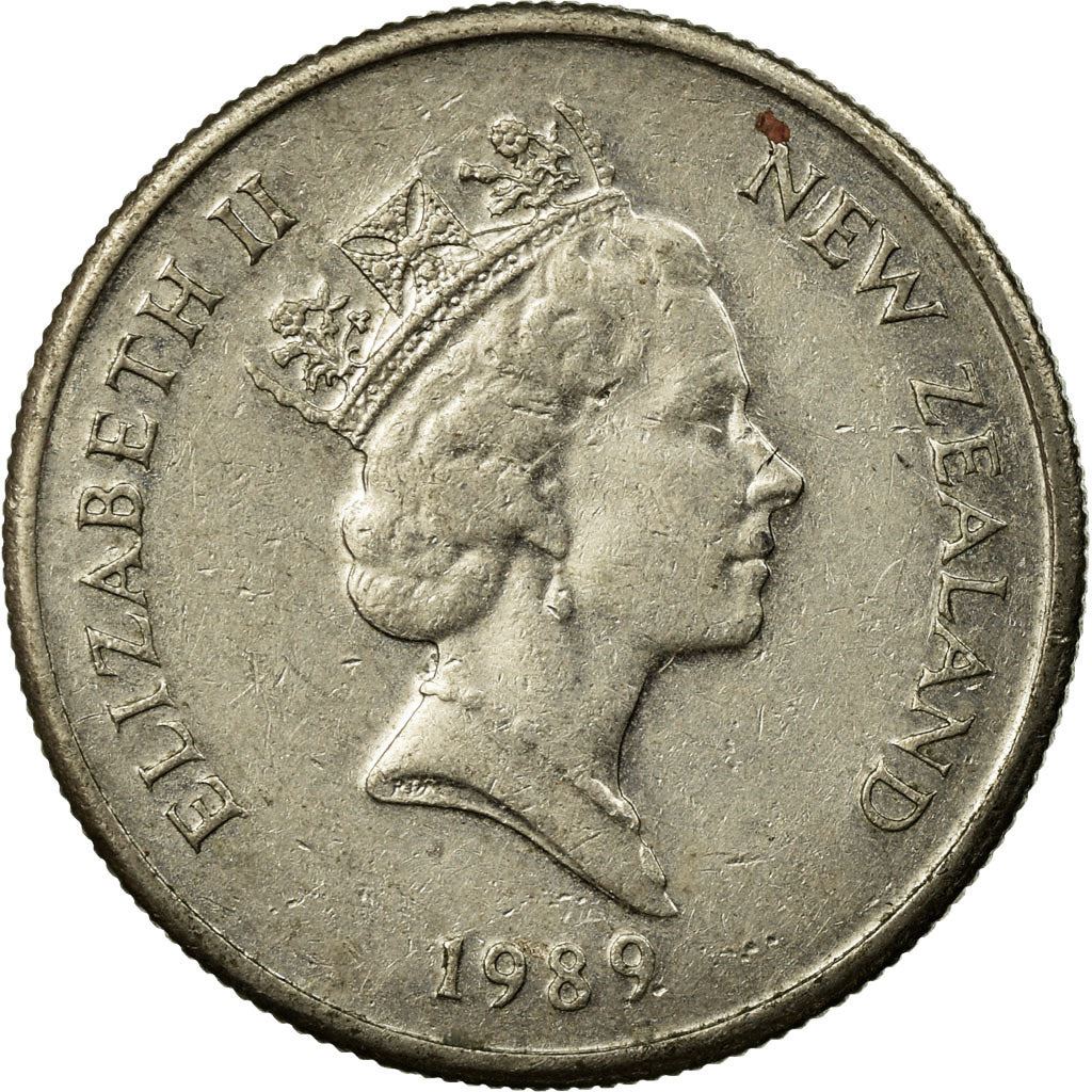 New Zealander 5 Cents Coin | Queen Elizabeth II | Tuatara Lizard | KM60 | 1986 - 1998
