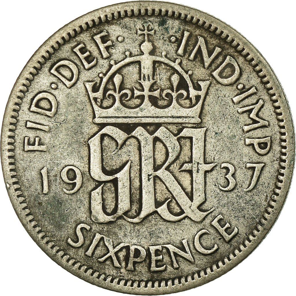 United Kingdom | 6 Pence Coin | George VI | KM:852 | 1937 - 1946