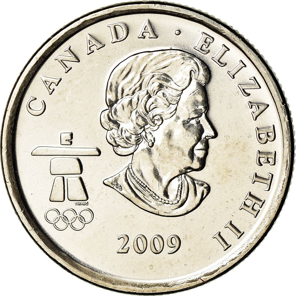 Canada | 25 Cents Coin | Nickel plated steel | Cross Country Skiing | KM:840 | 2009