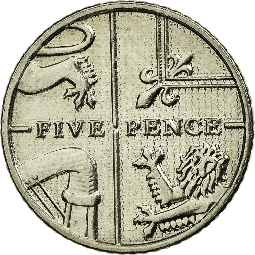United Kingdom | 5 Pence Coin | Elizabeth II | Km:1334 | 2015 - 2022