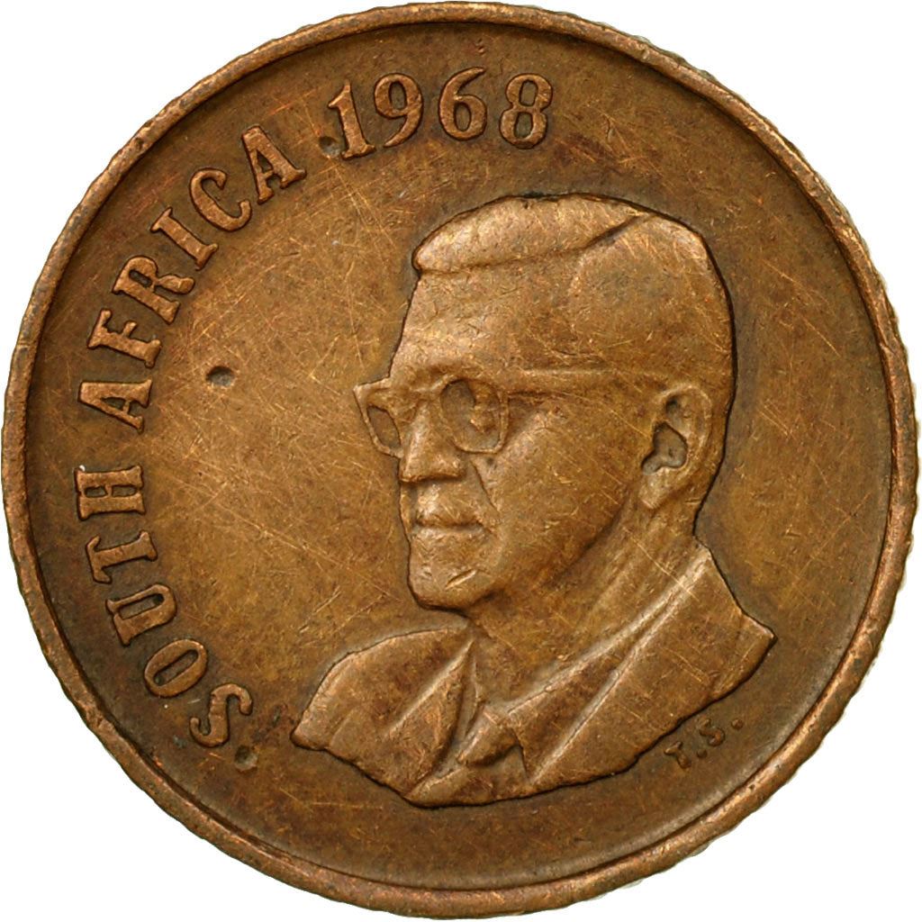 South Africa 1 Cent Coin | Charles Swart | English Legend - SOUTH AFRICA | KM74.1 | 1968
