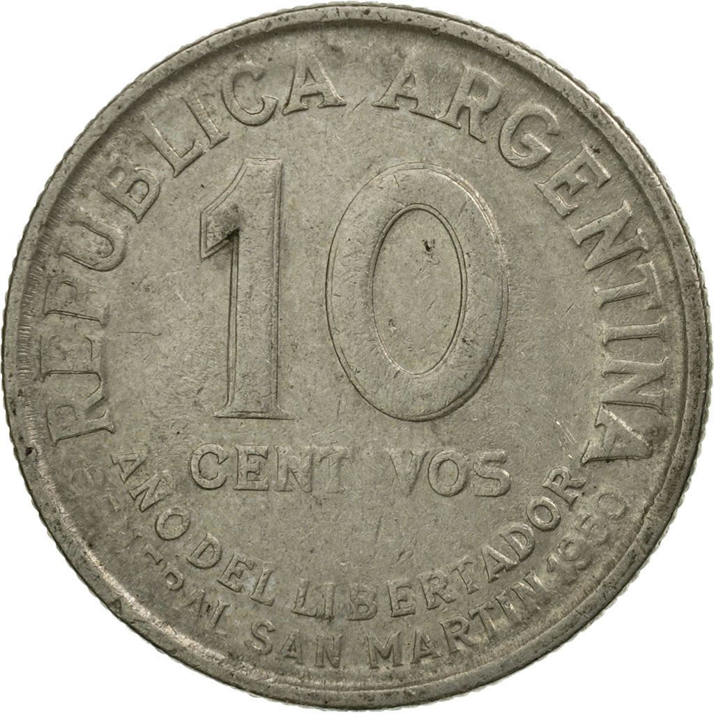 Argentina | 10 Centavos Coin | José de San Martin | Km:44 | 1950