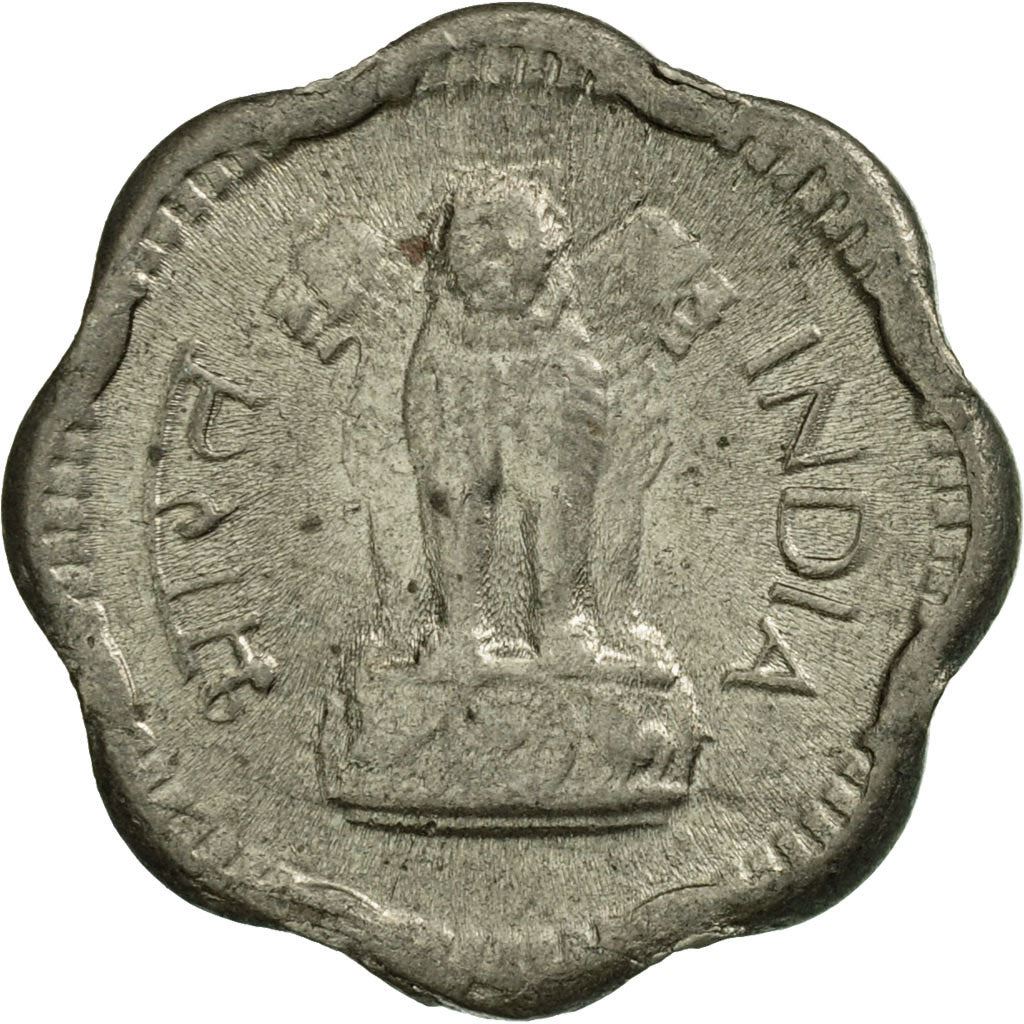 India | 2 Paise Coin | Ashoka lion | Km:12 | 1964
