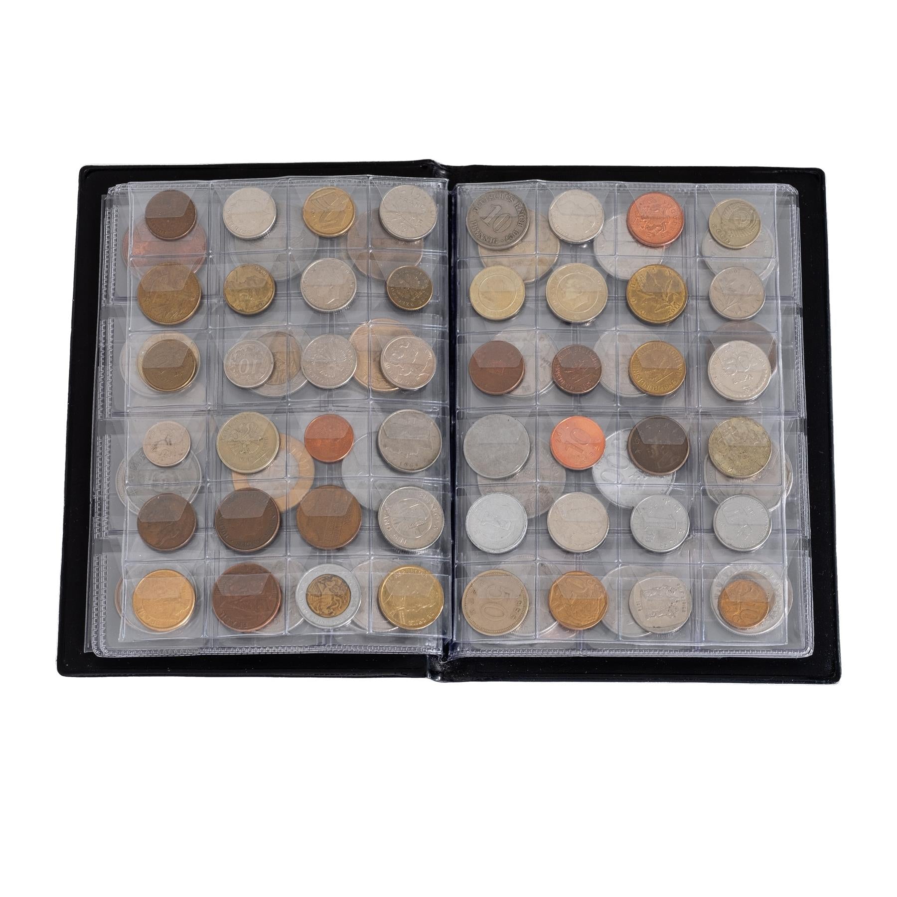 Coin Collection including Currency Album | Full Numismatic Book of Different Coins | 50 Unique Foreign Countries | Complete Coins Collections | Perfect Choice for Money Collectors