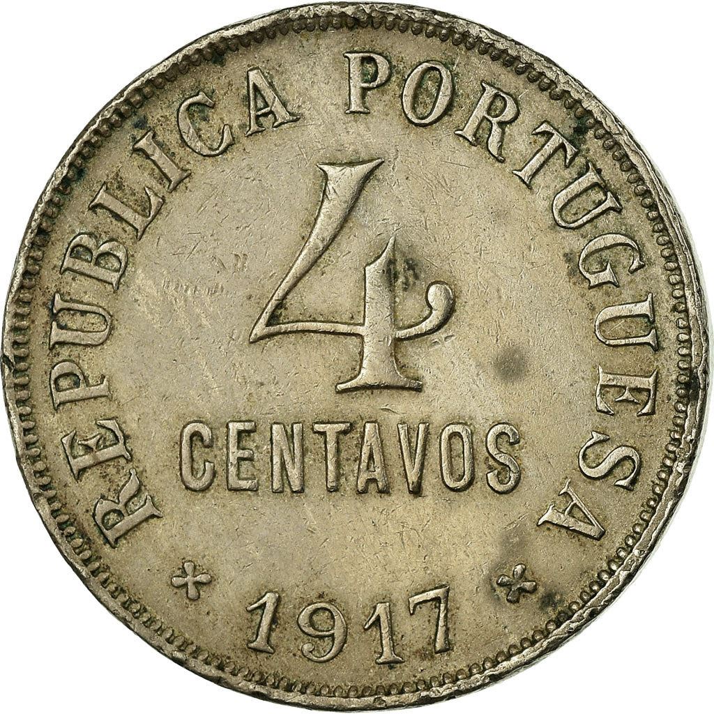 Portugal | Moeda de 4 Cêntimos | Cobre-Níquel | Km:566 | 1917 - 1919