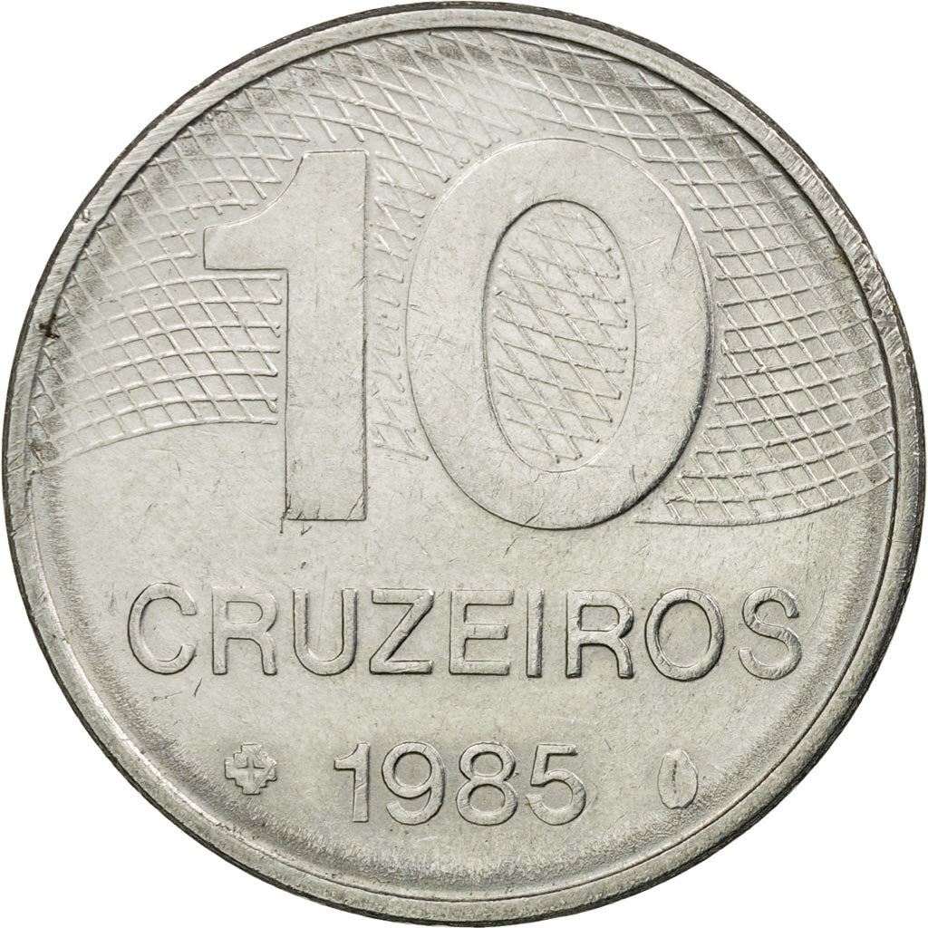 Brazil | 10 Cruzeiros Coin | Brazil's main roads | Km:592 | 1985 - 1986