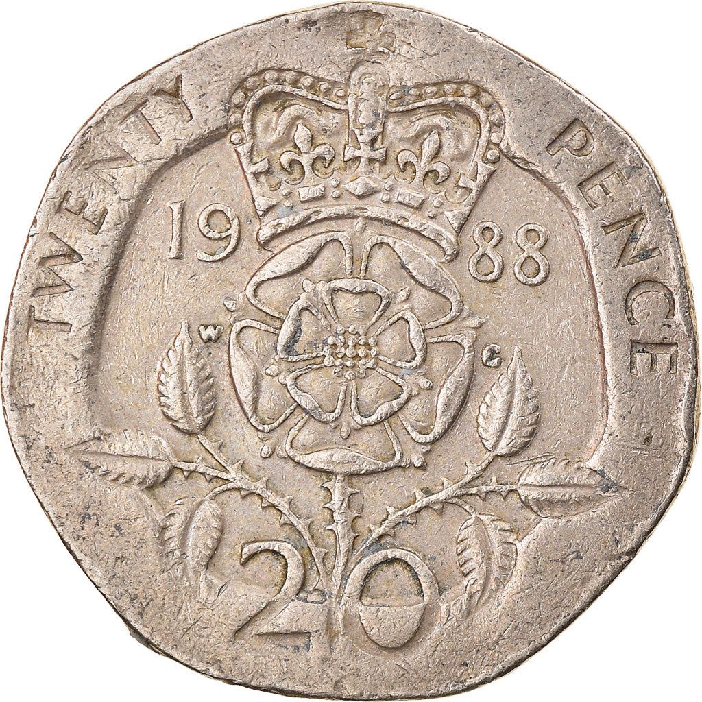 United Kingdom | 20 Pence Coin | Elizabeth II | Km:939 | 1985 - 1997