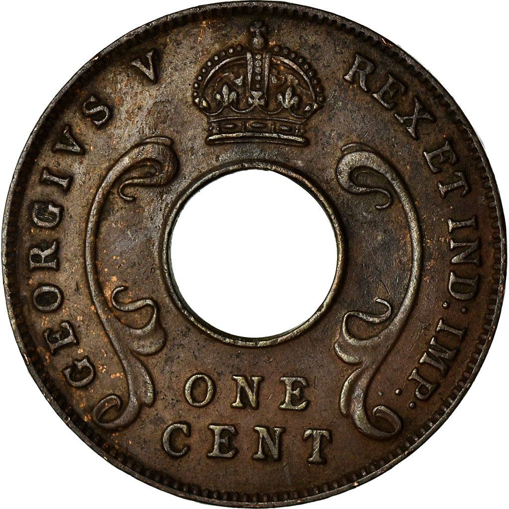 East Africa | 1 Cent Coin | Crown | Tusks | Km:22 | 1922 - 1935