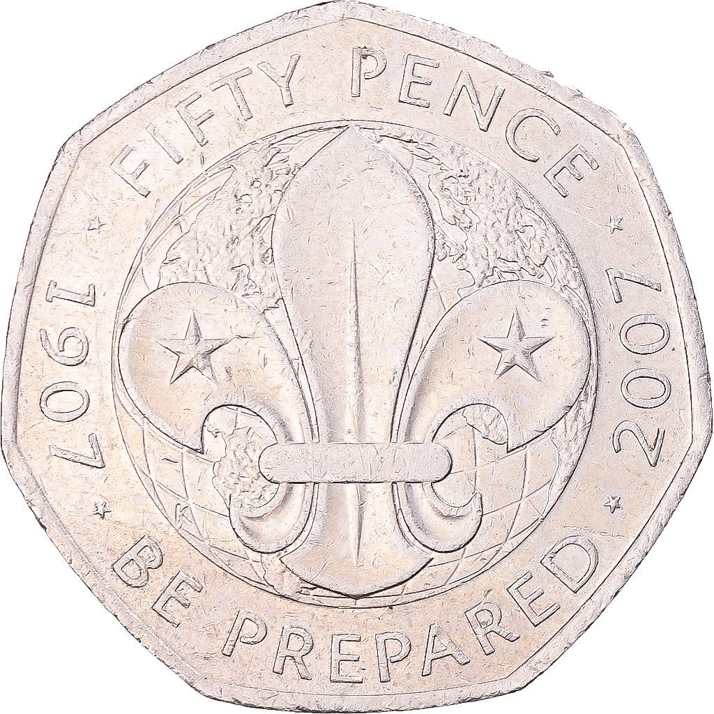 United Kingdom | 50 Pence Coin | Scouting Movement | Km:1073 | 2007 - 2009