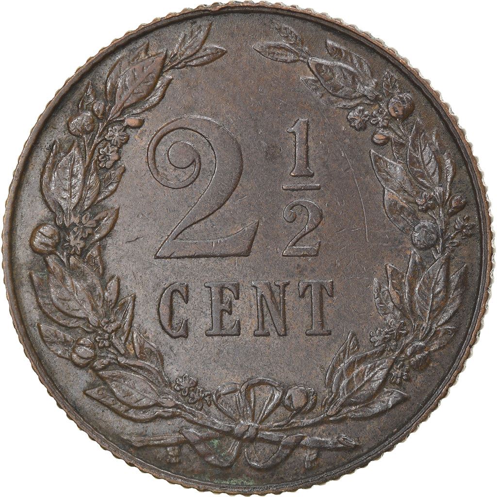 Netherlands Coin 2.5 Cents Coin | Queen Wilhelmina | KM134 | 1903 - 1906