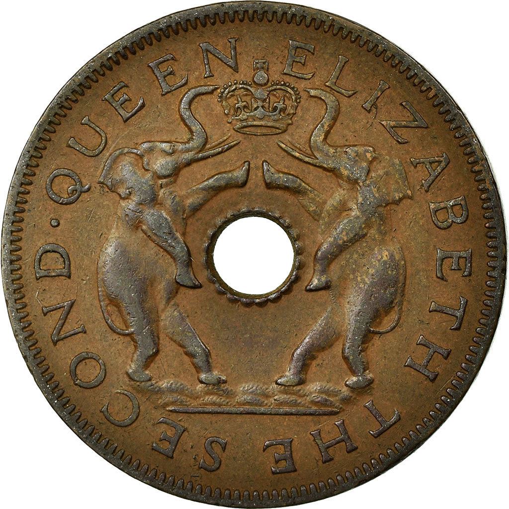 Rhodesia and Nyasaland | 1 Penny Coin | Elephants | Km:2 | 1955 - 1963
