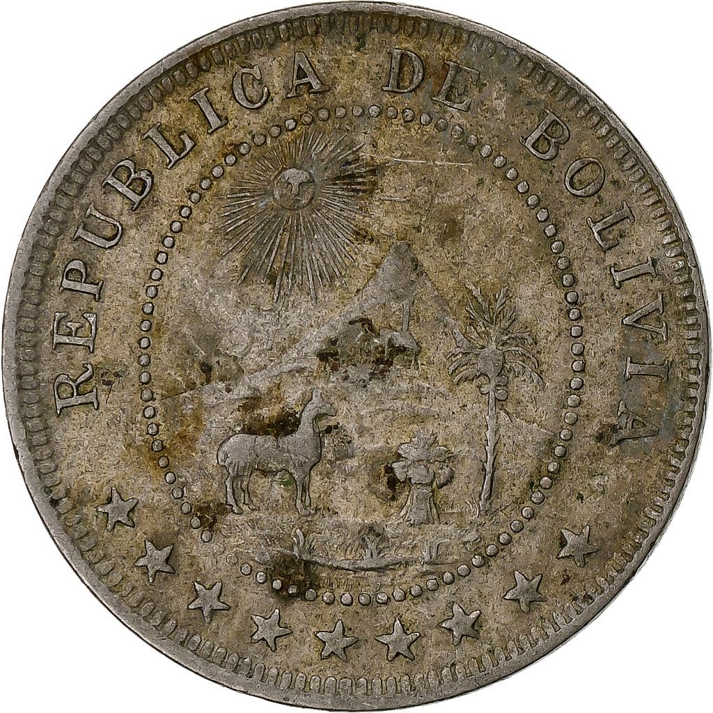 Bolivien | 5-Centavos-Münze | Caduceus | Kupfer-Nickel | KM:173 | 1893–1919