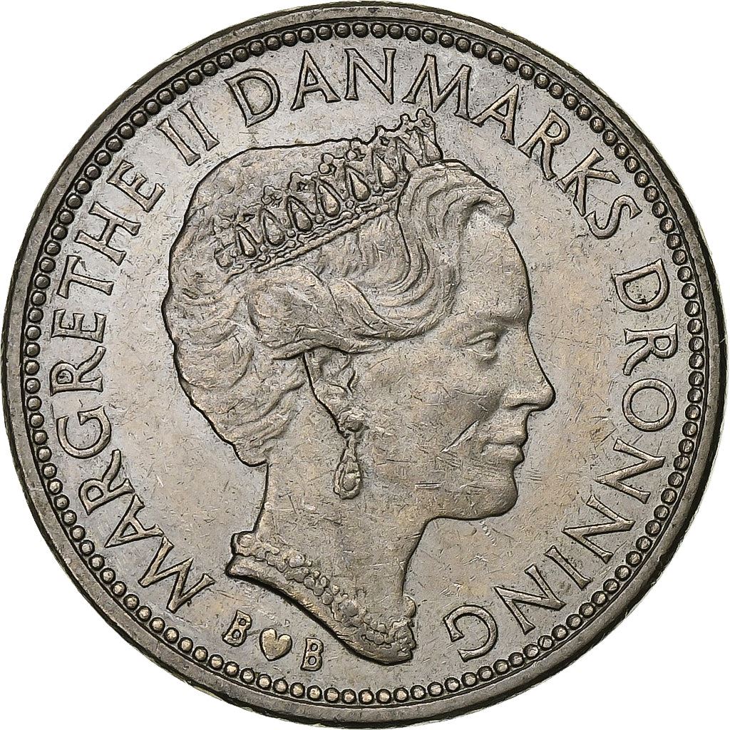 Denmark | 10 Kroner Coin | Margrethe II | Km:864 | 1979 - 1988