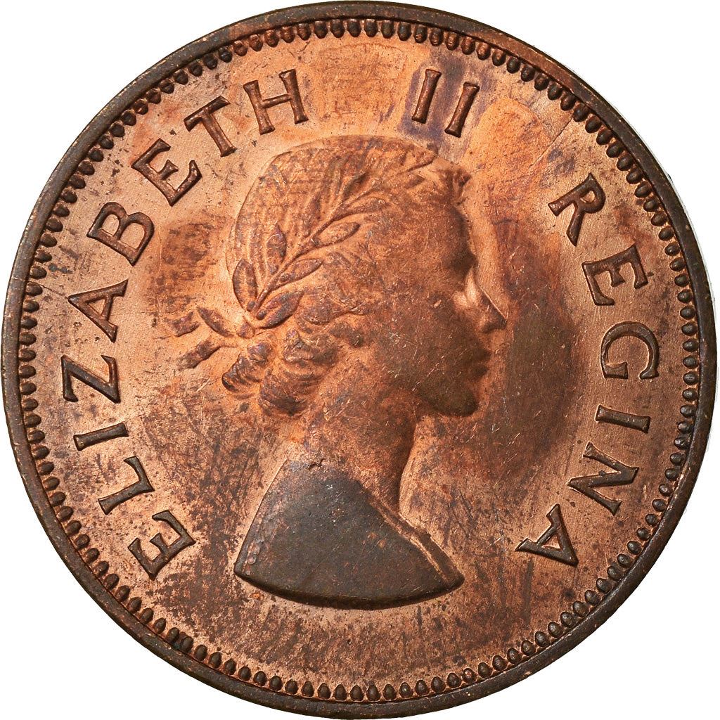 Moneta da 1/2 Penny Sudafrica | Ritratto di Elisabetta II 1° | KM45 | 1953 - 1960