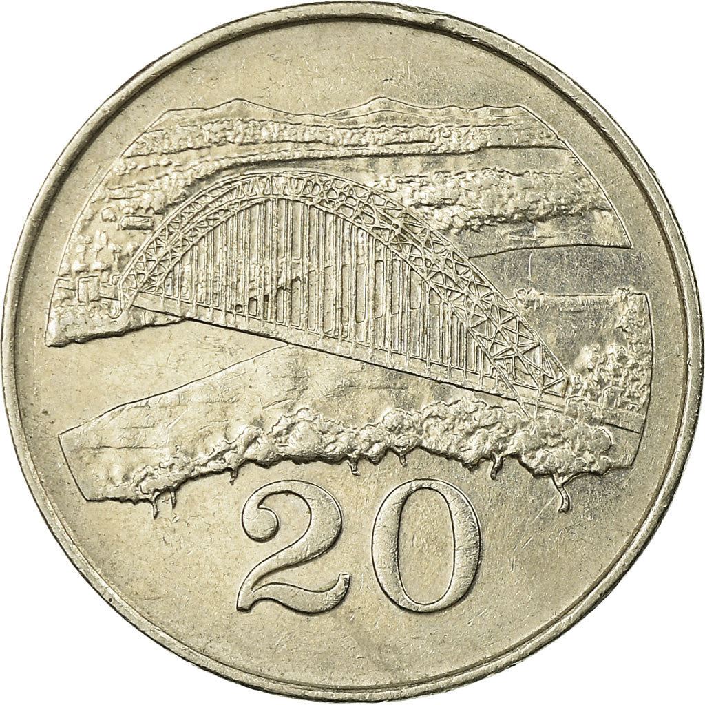 Zimbabwe | 20 Cents Coin | Birchenough Bridge | Km:4 | 1980 - 1997