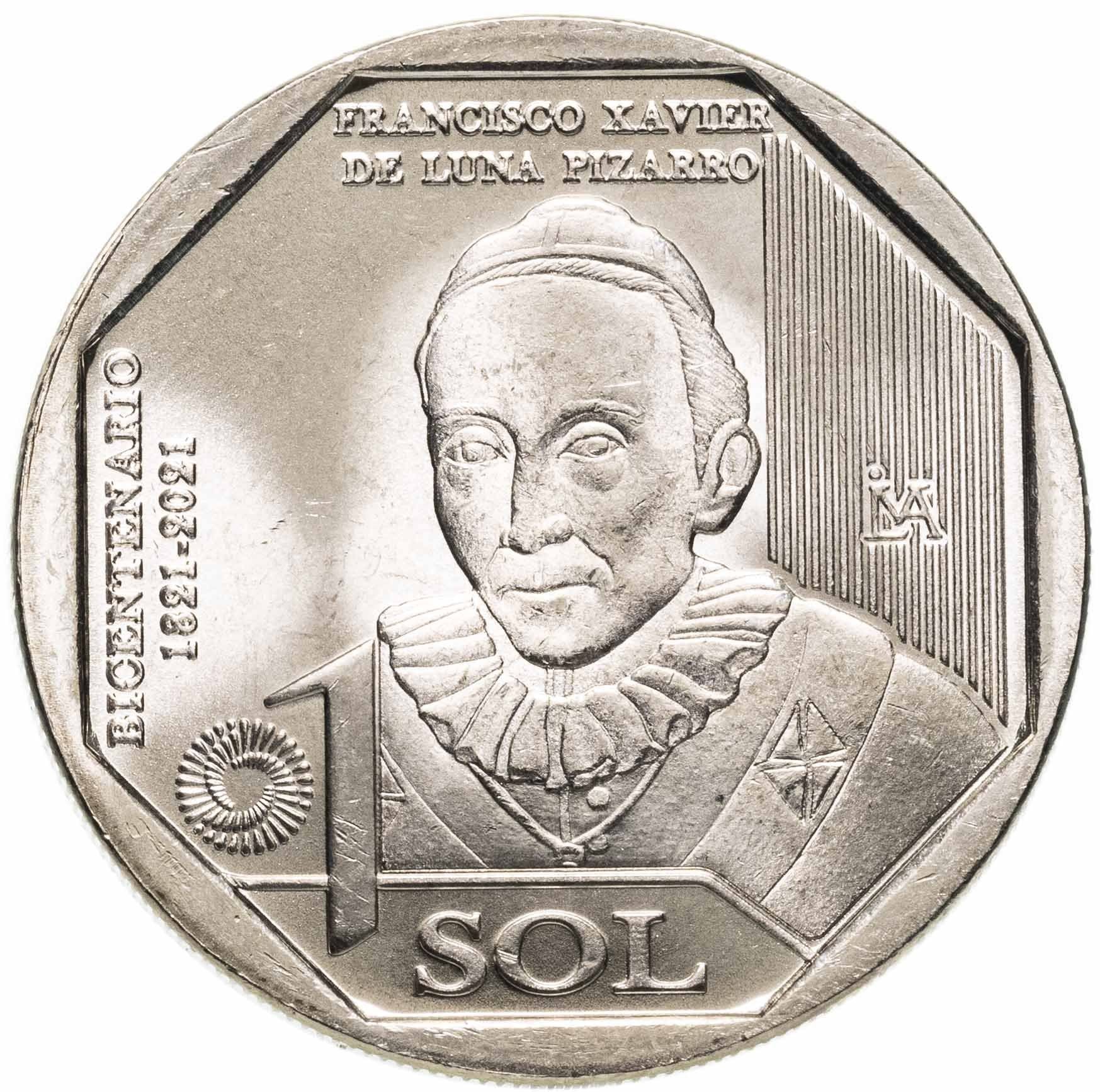 Peru | 1 Sol Coin | Francisco Xavier De Luna Pizarro | KM:437 | 2023
