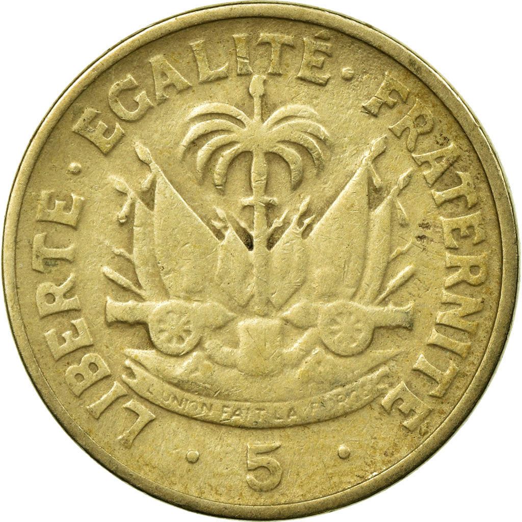 Haiti | 5 Centimes Coin | Francois Duvalier | Cannon | Km:62 | 1958 - 1970