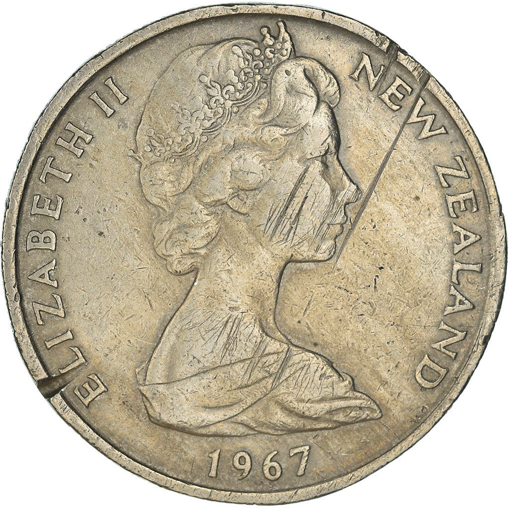 ニュージーランド 50セント硬貨 | エリザベス2世女王 | キャプテン・ジェームズ・クック | HMS エンデバー | KM37 | 1967年 - 1985年