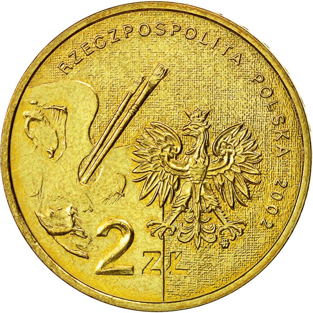 Poland | 2 Zlotys Coin | Jan Matejko | Y:444 | 2002