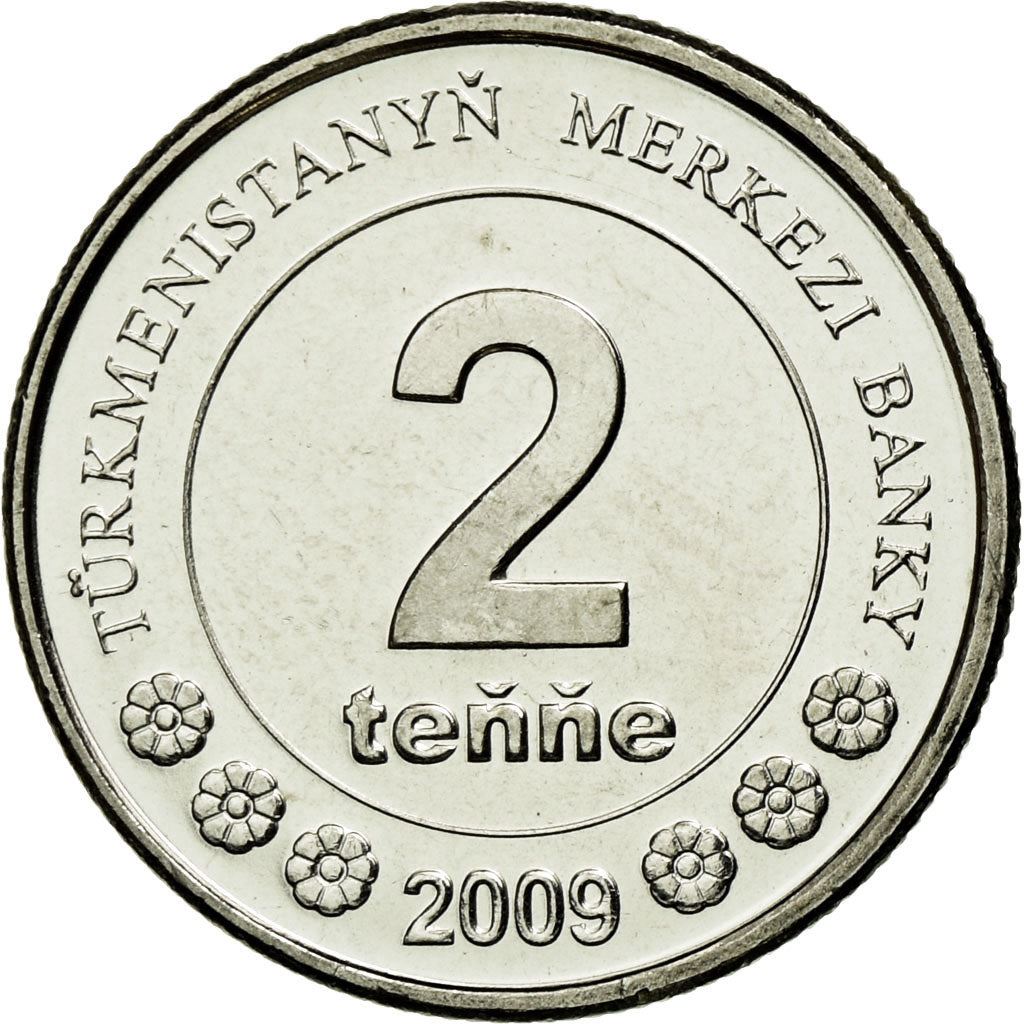 Turkmenistan 2 Tenne Coin | Independence Monument | KM96 | 2009