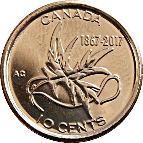 Canada 10 Cents Coin | Queen Elizabeth II | Wings of Peace | KM2293 | 2017