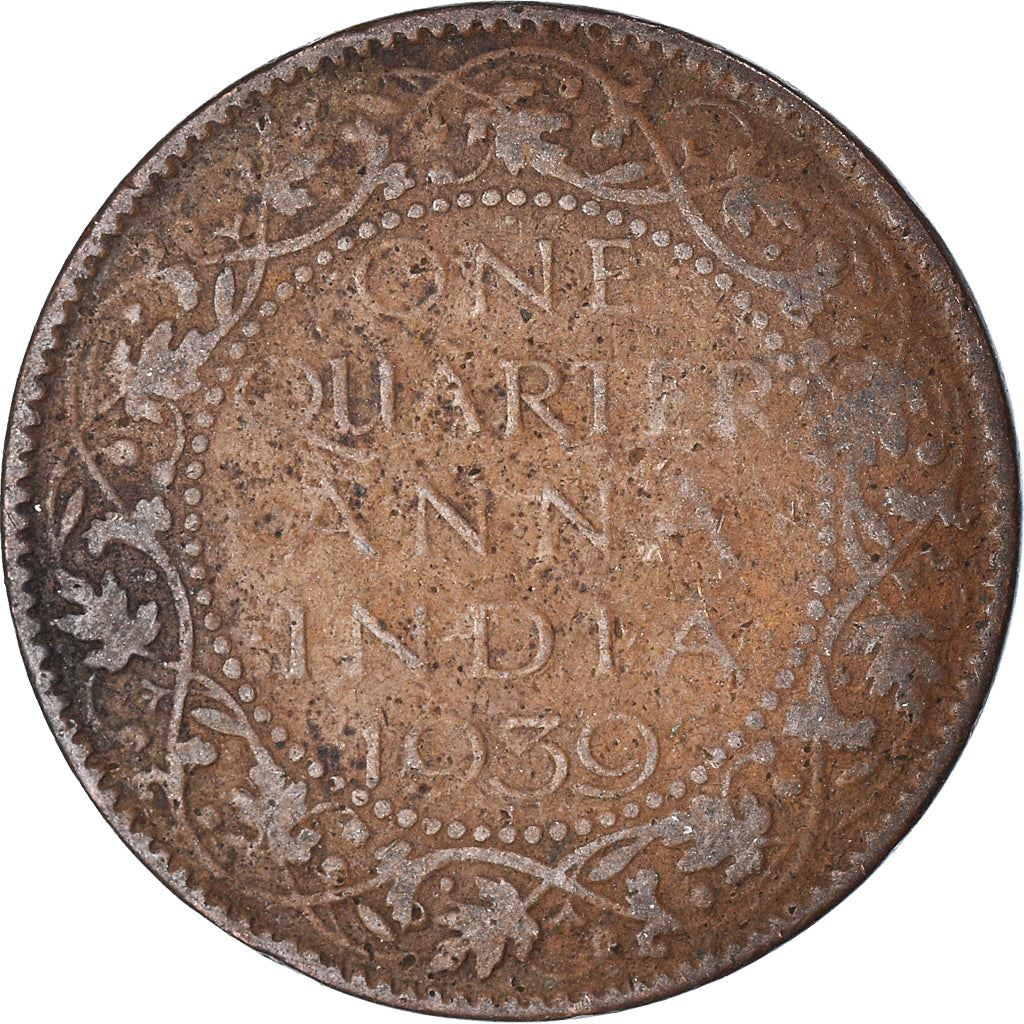 India - British | 1/4 Anna Coin | King George VI | Km:530 | 1938 - 1940