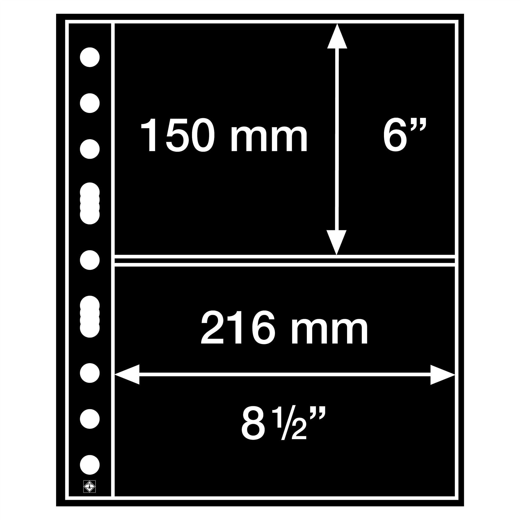 GRANDE Pocket Sheets for Ring Binders | Packs of 5 | Different Pocket Configurations | 2 Colors Available