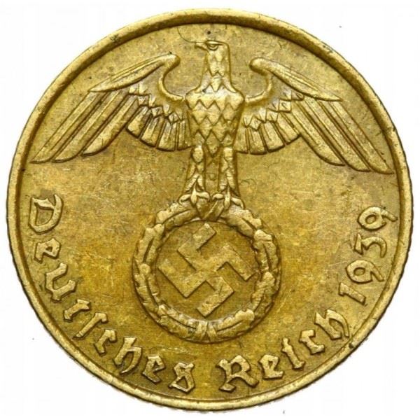 German Third Reich 5 Reichspfennig Coin | KM91 | 1936 - 1939