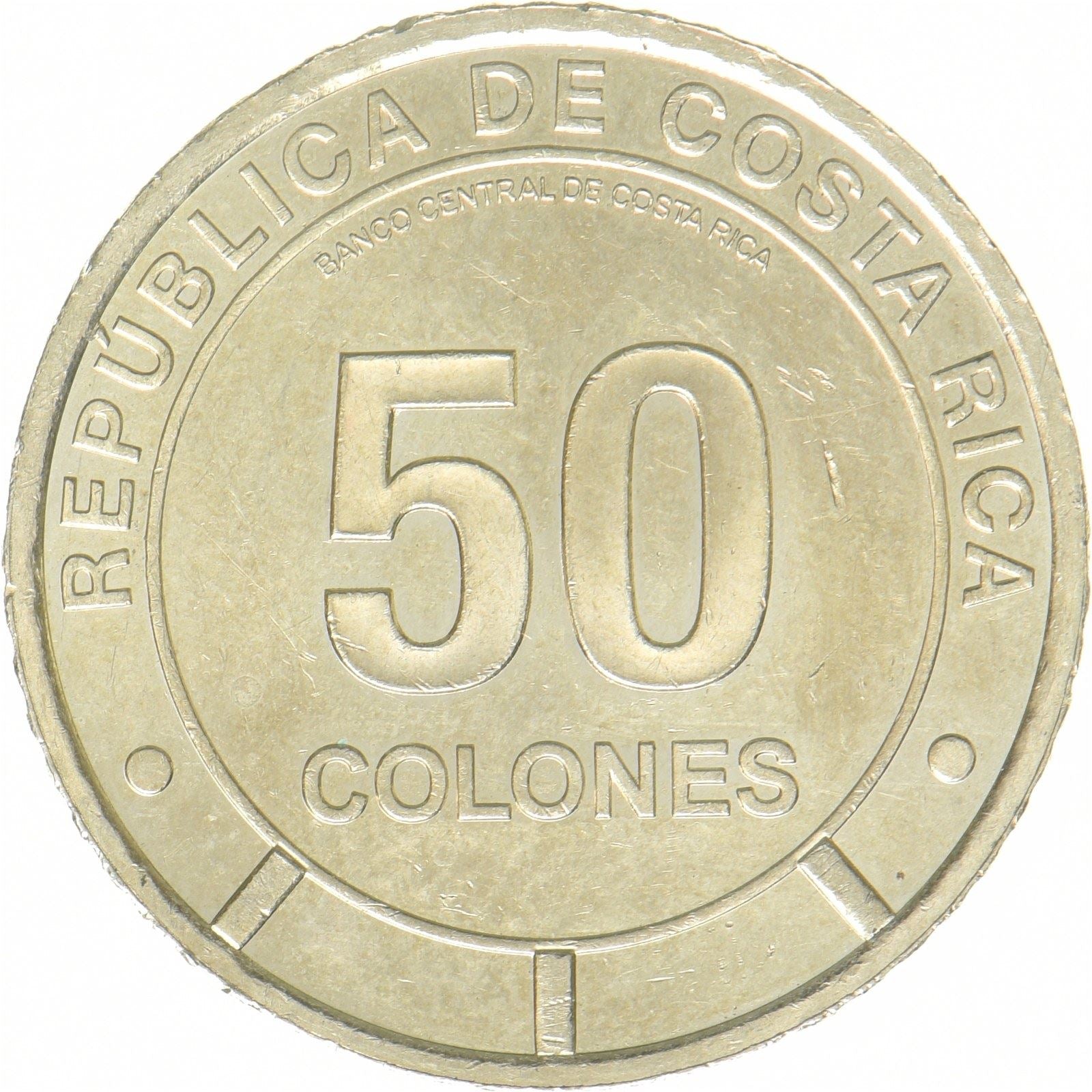 Costa Rica | 50 colones-mynt | Silkekameleont | Nikkelmessing | UC:220 | 2023