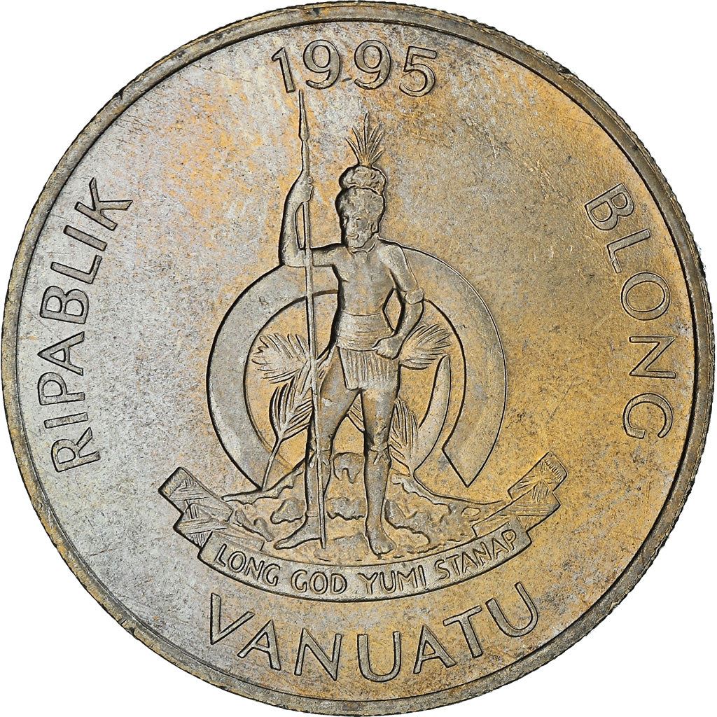 Vanuatu | 20 Vatu Coin | Melanesian Warrior | Coconut Crab | Km:7 | 1983 - 2010